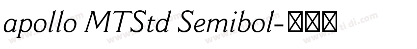 apollo MTStd Semibol字体转换